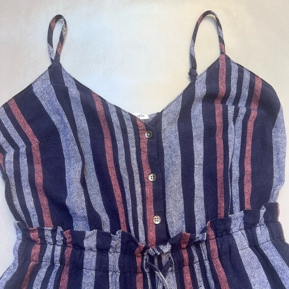 Splendid Linen Blend Striped Jumpsuit - Picture 3 of 3